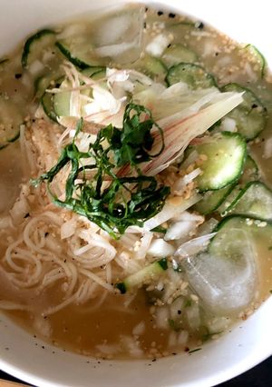 簡単！刻み玉ねぎの冷や汁そうめん-レシピのメイン写真