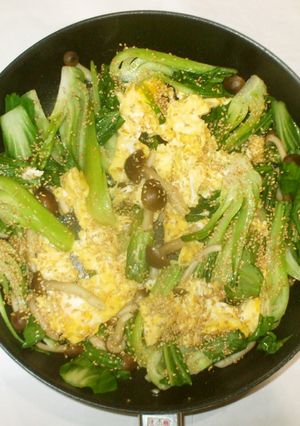 卵・青梗菜のナムル風炒め物♪簡単-レシピのメイン写真