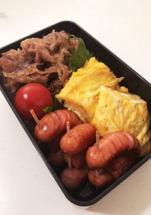 塾の息子に牛肉弁当(* ˘ ³˘)♡*˚-レシピのメイン写真