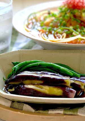 簡単！レンジ蒸し茄子麺つゆ柚子胡椒-レシピのメイン写真