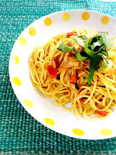 簡単♪ツナとトマトの和風しそパスタ♡-レシピのメイン写真