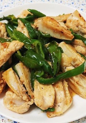簡単美味！鶏やげん軟骨とピーマンの炒め物-レシピのメイン写真