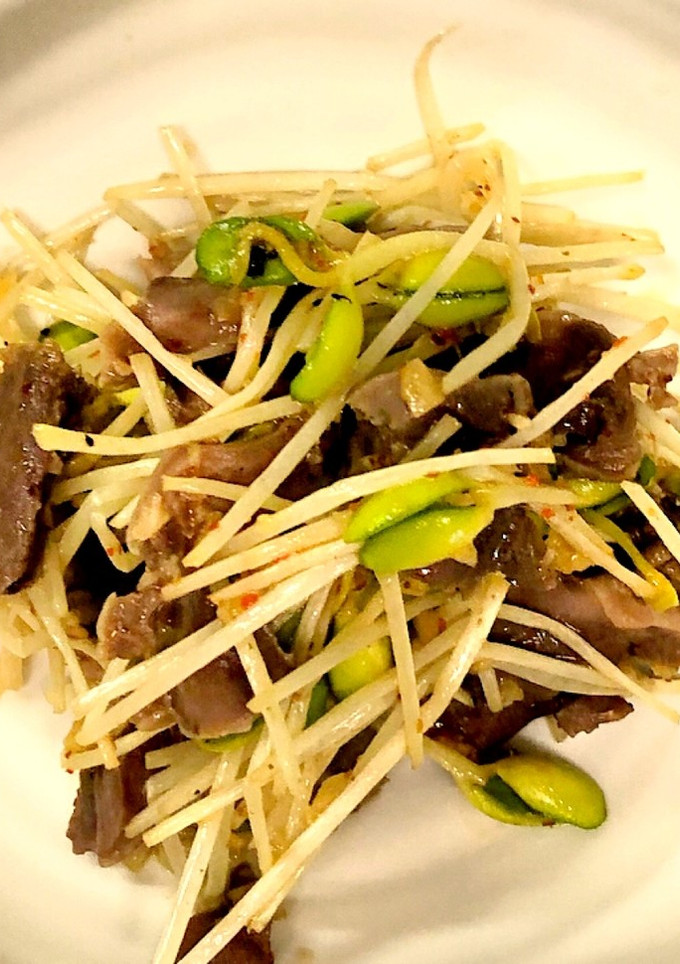 砂肝と豆もやしのにんにく炒め-レシピのメイン写真