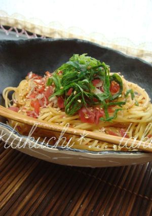 カリカリ梅の和風パスタ-レシピのメイン写真