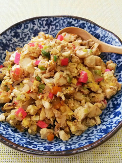 ツナ味噌味の具沢山炒り豆腐。-レシピのメイン写真