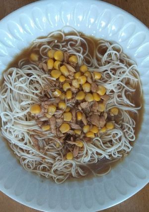 簡単！カレーツナコーンそうめん♪-レシピのメイン写真