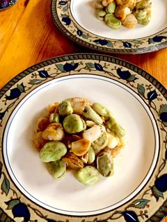 そら豆とシーフードのガーリックソテー-レシピのメイン写真