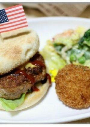 イングリッシュマフィンのハンバーガー-レシピのメイン写真