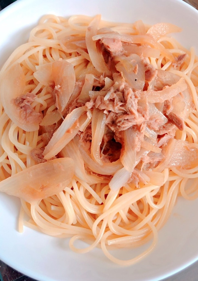 ツナとタマネギの和風パスタ-レシピのメイン写真