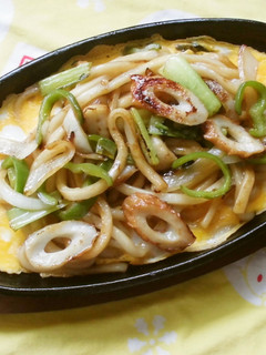 名古屋風♫鉄板de焼きうどん-レシピのメイン写真