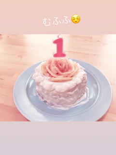 卵アレルギー安心の1歳のお誕生日ケーキ♬-レシピのメイン写真