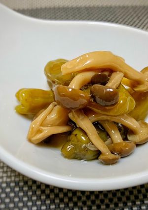 【簡単美味♪】しし唐としめじの煮浸し-レシピのメイン写真