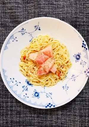 【10分】桃とトマトの冷製パスタ-レシピのメイン写真