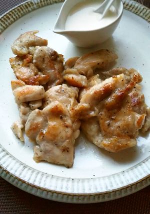 鶏肉の塩焼き～わさびマヨクリームがけ～-レシピのメイン写真