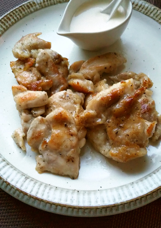 鶏肉の塩焼き～わさびマヨクリームがけ～-レシピのメイン写真