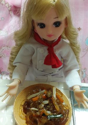 リカちゃんサイズ♡野球シリ*牡蠣春雨炒め-レシピのメイン写真