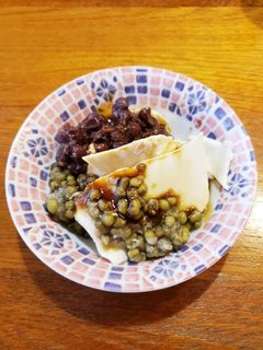 豆花の緑豆と小豆添え-レシピのメイン写真