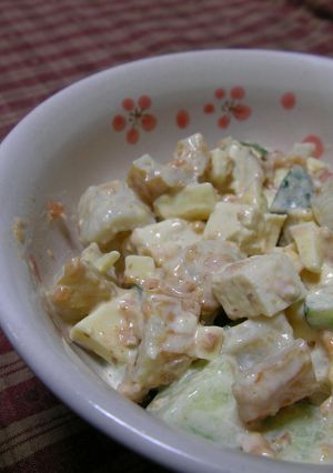 【男の料理】ちくわときゅうりの梅マヨ和え-レシピのメイン写真