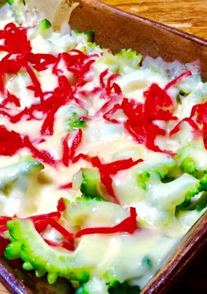 レンジで簡単！ゴーヤとチーズのおつまみ-レシピのメイン写真
