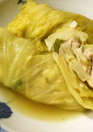 ♪豚肉ネギカレー風味の美味ロールキャベツ-レシピのメイン写真