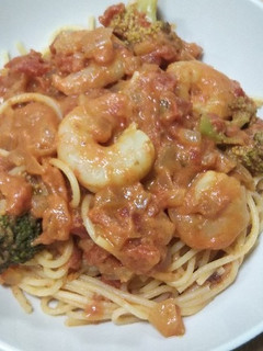 えびのトマトクリームパスタ-レシピのメイン写真
