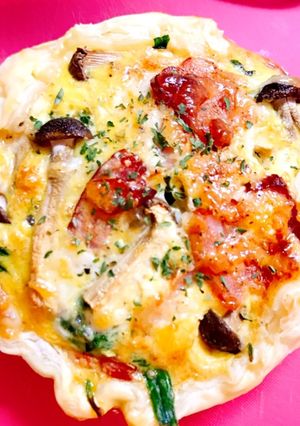 ベーコンとしめじとほうれん草ミニキッシュ-レシピのメイン写真