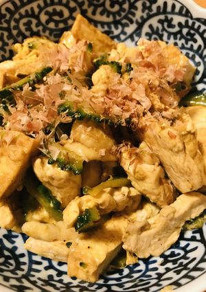 鶏肉の中華味噌風味ゴーヤーチャンプルー-レシピのメイン写真