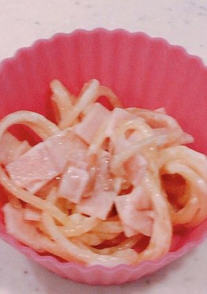 お弁当に、レンジで超簡単、ハムサラスパ！-レシピのメイン写真