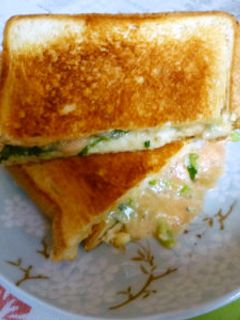 辛子明太子&三つ葉とチーズのホットサンド-レシピのメイン写真