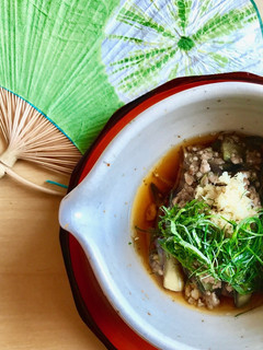 茄子と豚挽き肉【素麺つけ汁】-レシピのメイン写真