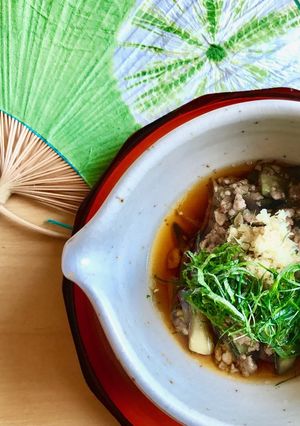 茄子と豚挽き肉【素麺つけ汁】-レシピのメイン写真