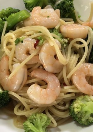 冷製パスタ ブロッコリーとエビのペペロン-レシピのメイン写真