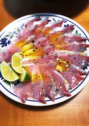 ＜青魚が美味しい＞ヒラマサのカルパッチョ-レシピのメイン写真