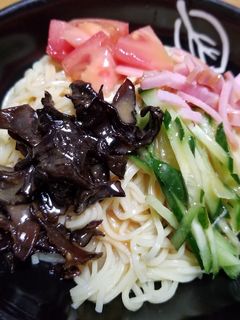きくらげ佃煮のせ冷やし中華-レシピのメイン写真
