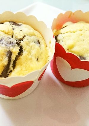 薄力粉不要！片栗粉で作るチョコマフィン-レシピのメイン写真