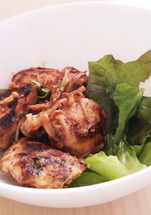 鶏胸肉とキノコの味噌漬け焼き-レシピのメイン写真