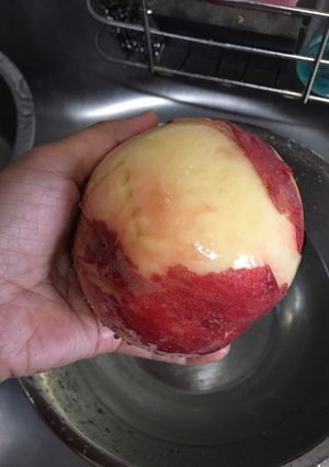 簡単 桃の皮むき ガス火使用-レシピのメイン写真