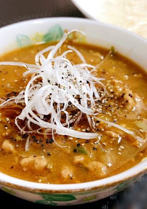 ねぎとひき肉♡カレー風味のつけダレ素麺-レシピのメイン写真