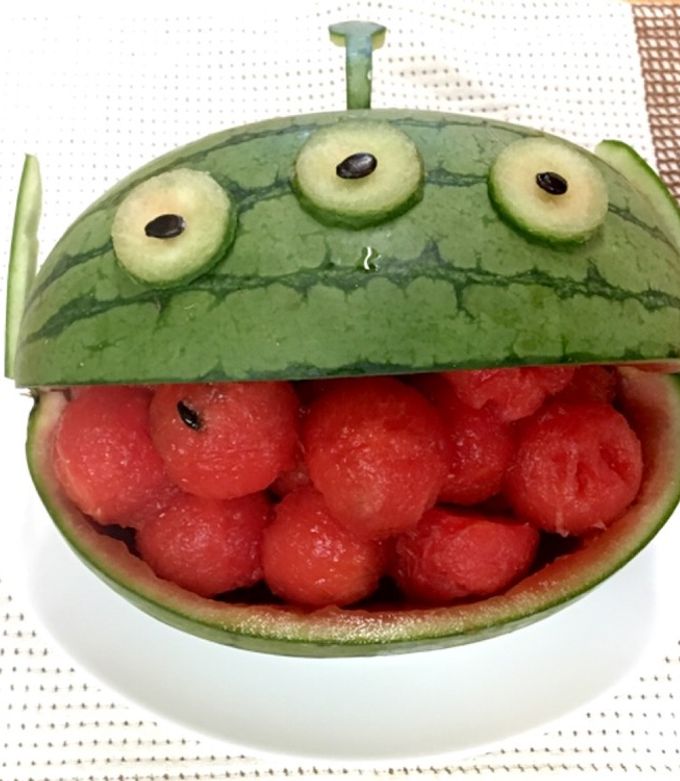 スイカアート？でエイリアン by かずみん5 【クックパッド】 簡単