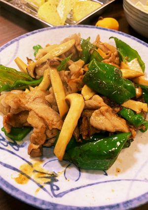 【きのこ】万願寺唐辛子と豚炒め【いれた】-レシピのメイン写真