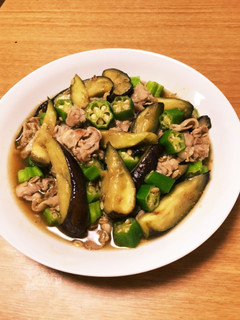 腸まで届く茄子オクラと豚バラの中華餡かけ-レシピのメイン写真