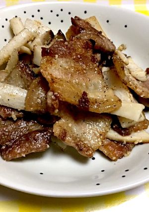 豚バラ長芋エリンギのパルメザンチーズ炒め-レシピのメイン写真