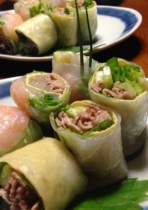 ポリクック豚丼の具で『生春巻き』-レシピのメイン写真