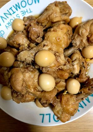圧力鍋で手羽元とうずらのさっぱり煮込み♪-レシピのメイン写真