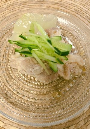 鶏肉と冬瓜の酒蒸し-レシピのメイン写真