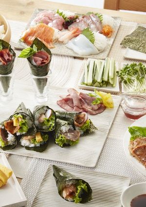 みんな大好き！肉手巻き寿司！-レシピのメイン写真