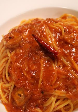 再現！トマトとニンニクのスパゲティ♪-レシピのメイン写真