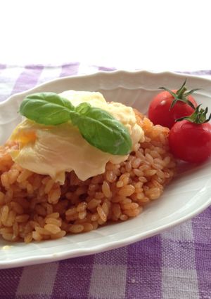 ポリ袋で湯煎洗い物なし ケチャップライス-レシピのメイン写真