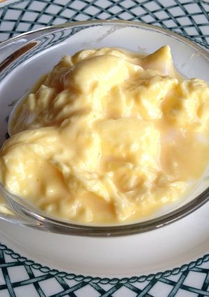 ポリ袋で湯煎『生クリームのとろとろ卵』-レシピのメイン写真