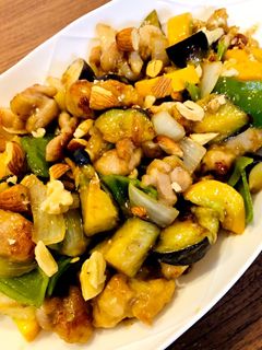 簡単中華風♡夏野菜の鶏ナッツ炒め-レシピのメイン写真
